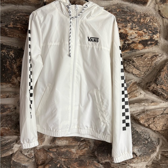 Vans White Windbreaker Jacket - Picture 1 of 3